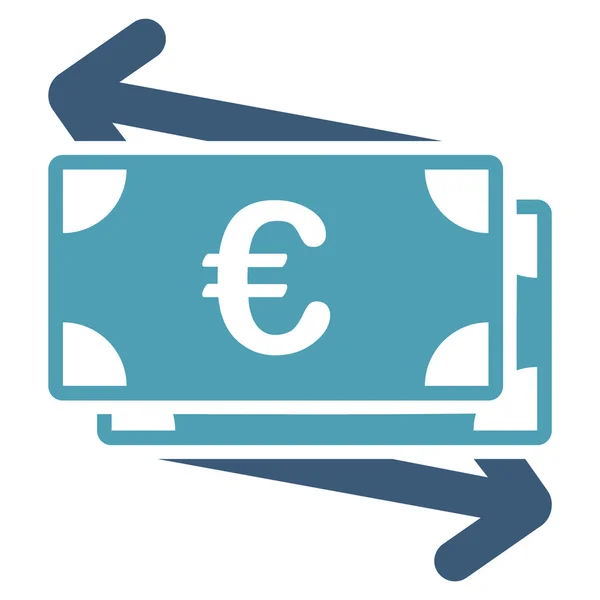 Euro geld Transfer pictogram — Stockfoto