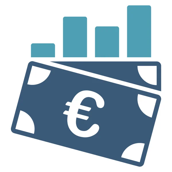 Ícone gráfico de vendas do euro — Fotografia de Stock