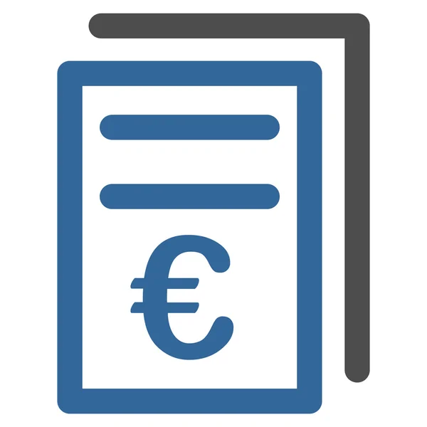 Euro Invoices Icon — Stock Photo, Image