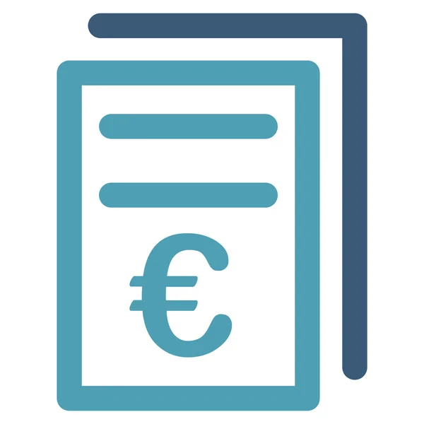 Euro Invoices Icon — Stock Photo, Image