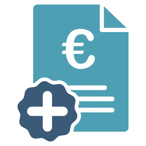 Euro Medical Invoice Icon — Stock Photo, Image