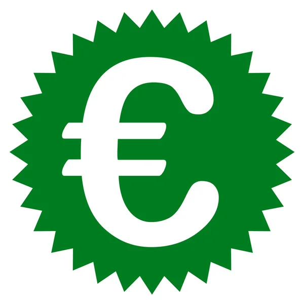 Ícone de selo de garantia do euro — Fotografia de Stock