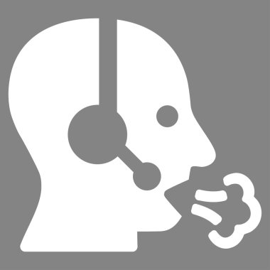 Operatör konuşma düz simgesini