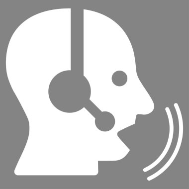 Operatör konuşma düz simgesini