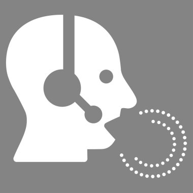 Operatör konuşma düz simgesini