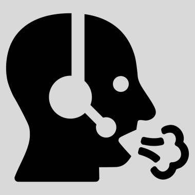 Operatör konuşma düz simgesini