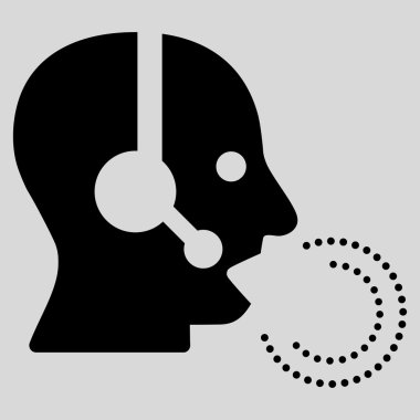 Operatör konuşma düz simgesini