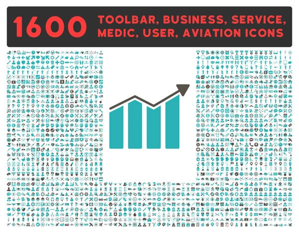 Icono de tendencia con gran colección de pictogramas — Foto de Stock