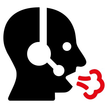 Operatör konuşma düz simgesini