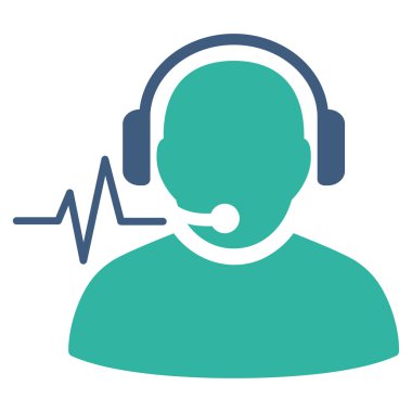 Operatör sinyal düz simgesi