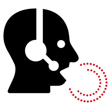 Operatör konuşma düz simgesini