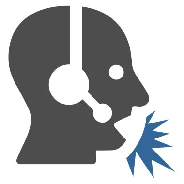 Operatör konuşma düz simgesini