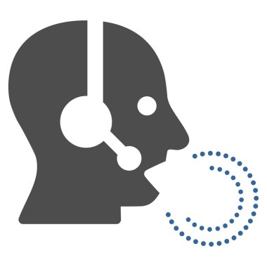 Operatör konuşma düz simgesini