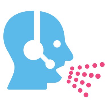 Operatör konuşma düz simgesini