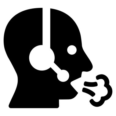 Operatör konuşma düz simgesini