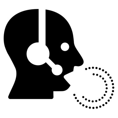 Operatör konuşma düz simgesini