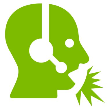 Operatör konuşma düz simgesini