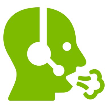 Operatör konuşma düz simgesini