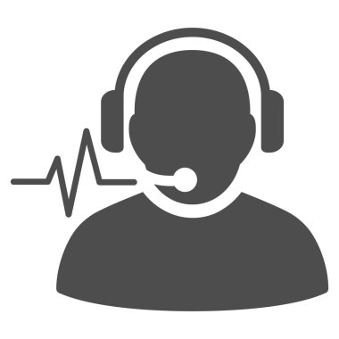 Operatör sinyal düz simgesi