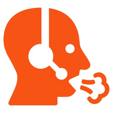 Operatör konuşma düz simgesini