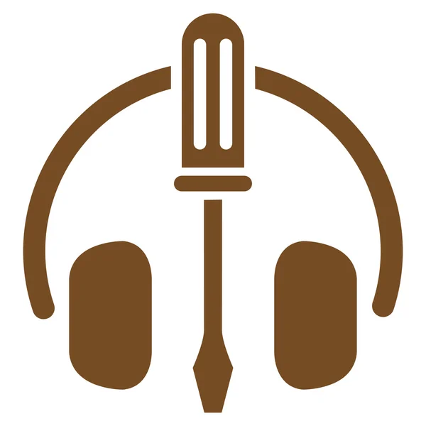 Ακουστικά επίπεδη εικονίδιο εργαλεία — Διανυσματικό Αρχείο