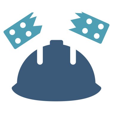 Tuğla kask kaza simgesi