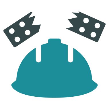 Tuğla kask kaza simgesi