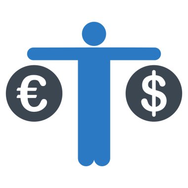 Dolar ve Euro simgesi karşılaştırın