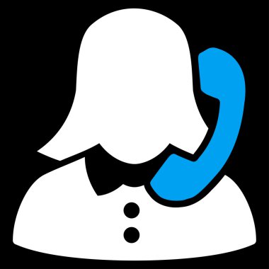 Resepsiyonist düz simgesi