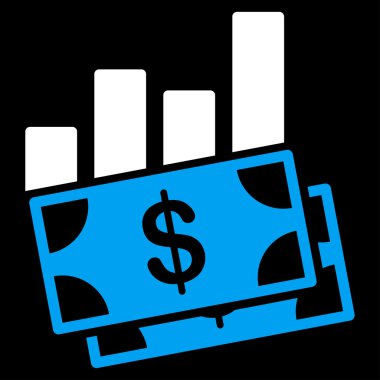 Satış çubuk grafik simgesini