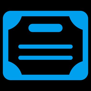 Sertifika Düz Simgesi