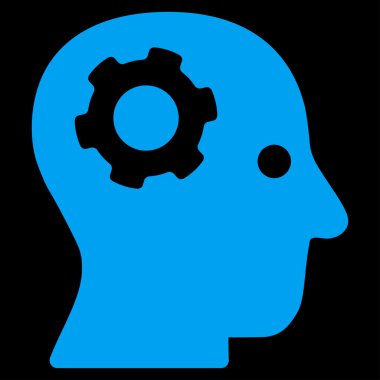 Düşünme düz simgesi