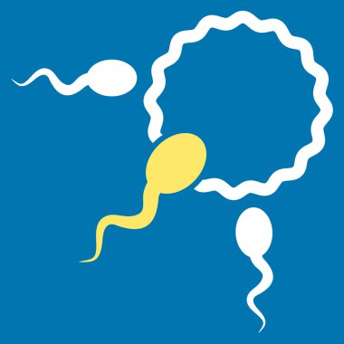 Fertilizasyon düz simgesi