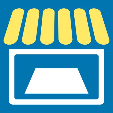 Dükkanı düz simgesi