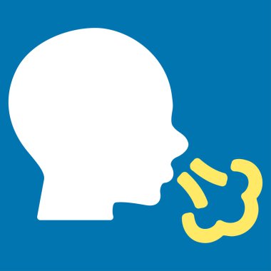 Hapşırma düz simgesi