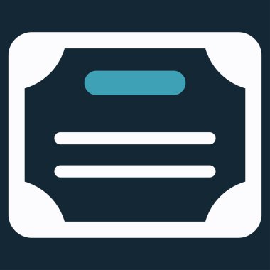 Sertifika Düz Simgesi