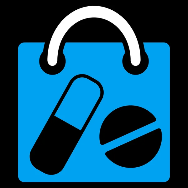 Icono de la bolsa de compras de drogas — Foto de Stock