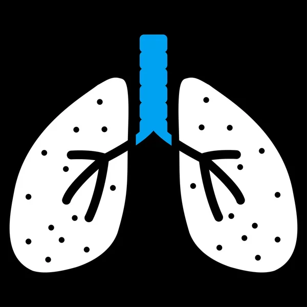 肺部平面图标 — 图库照片