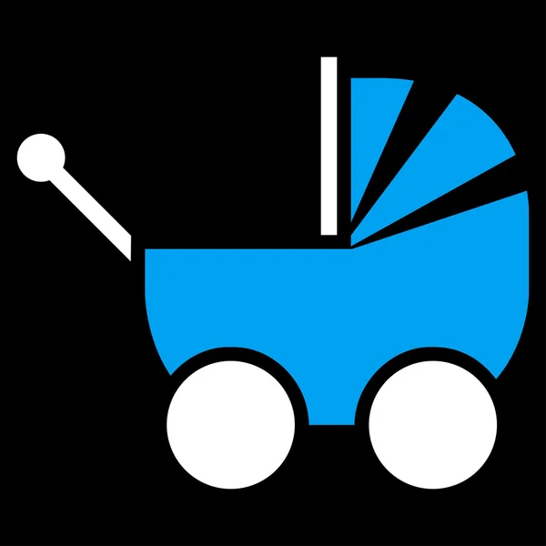 Pram platte pictogram — Stockfoto