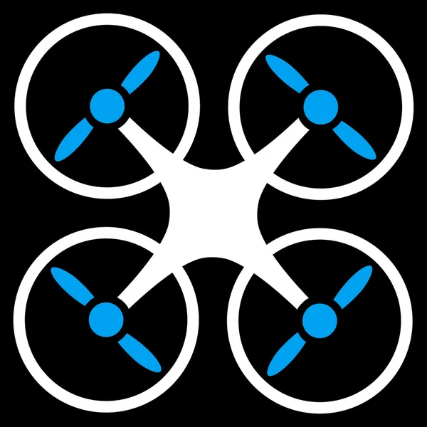 Quadcopter ícone plano — Fotografia de Stock