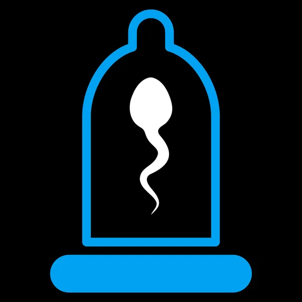 精子在避孕套图标 — 图库照片