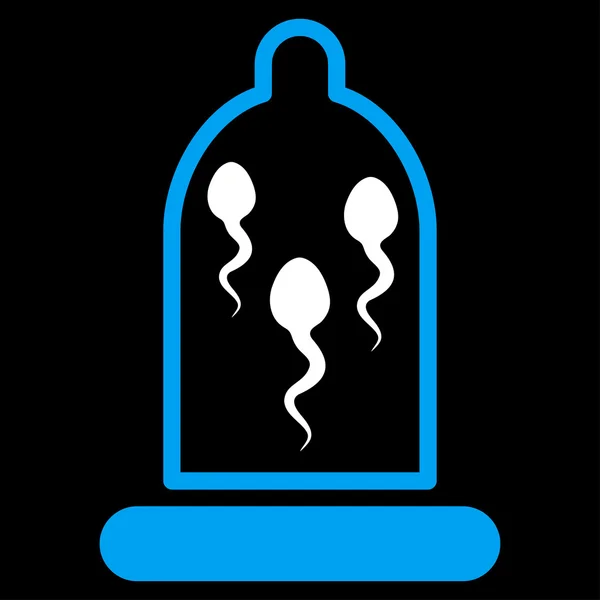 Esperma en el icono del condón —  Fotos de Stock