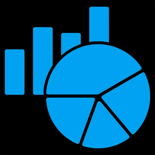 Wykresy płaskie ikona — Zdjęcie stockowe