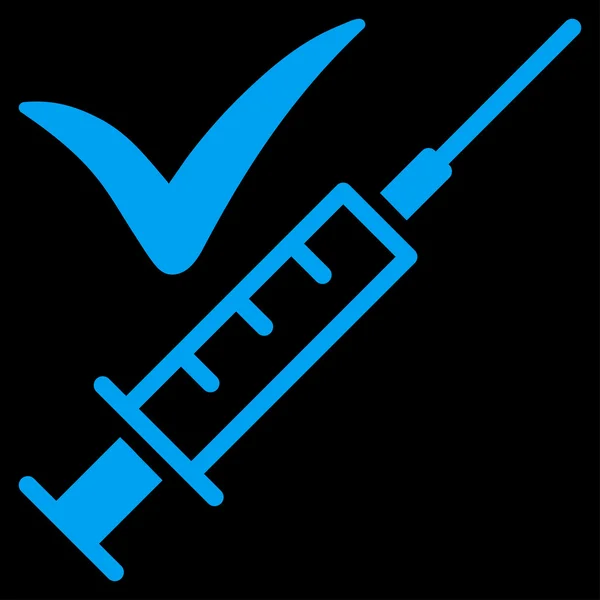 Gedaan vaccinatie pictogram — Stockfoto