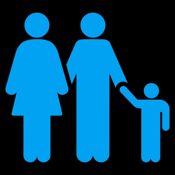 Familie Platte Pictogram — Stockfoto