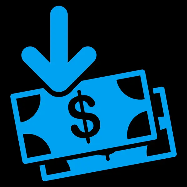 Pengar inkomst ikonen — Stockfoto