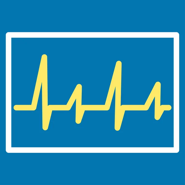 Cardiogram platte pictogram — Stockfoto
