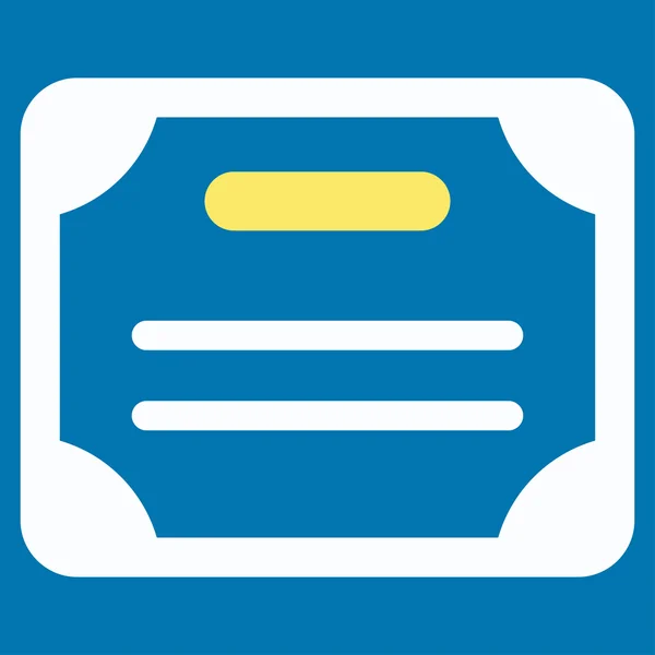 Certificate Flat Icon — Stock Photo, Image