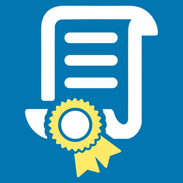 Zertifiziertes Scroll Document Icon — Stockfoto