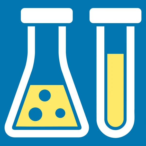 Chemie platte pictogram — Stockfoto